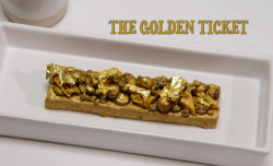 Sally’s Golden Ticket dessert with chocolate, honeycomb and hazelnuts on the Great British ...