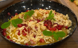 Akis and Hannah’s polenta halwa on Ready Steady Cook