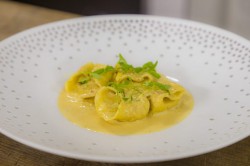 James martin Tortellini with Crab and mascapone cheese on James martin’s Saturday Morning