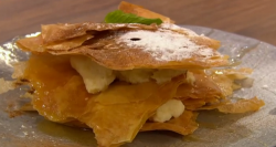 Akis and  Matthew’s mille-feuille cheesecake on Ready Steady Cook