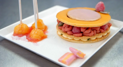 Natasha’s raspberry and pineapple mille-feuille on Masterchef 2020