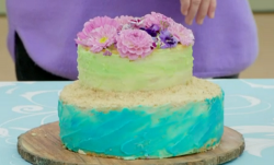 Patsy’s ocean garden cake on The Great Celebrity Bake Off for SU2C