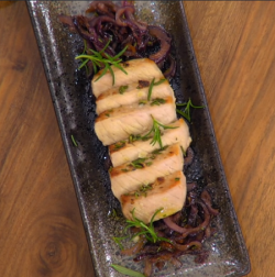 Anna and Ola’s pork with caramelised onions and red wine on Ready Stead Cook