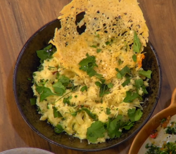 Akis and Jenny’s corn flour risotto on Ready Steady Cook