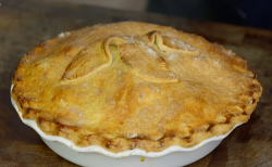 James Martin deep pan apple pie with Armagh honey on James Martin’s Islands To Highlands