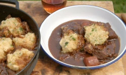 James Martin beer beef stew with dumplings on James Martin’s Islands To Highlands