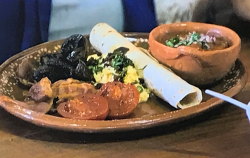 Gordon Ramsay’s Mexican style full English breakfast with spicy beans on Gordon, Gino and Fred:  ...