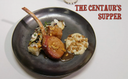 Shauna’s Centaur’s  Supper pork and apple main course on the Great British Menu