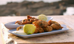 James Martin crab beignets with lemon mayonnaise on James Martin’s Islands To Highlands