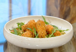 Matt Tebbutt’s mackerel croquettes with spicy bechamel sauce and couscous on Saturday Kitchen