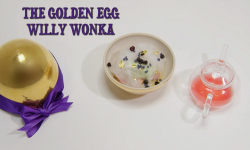 The Golden Egg Willy Wonka dessert by Hywel Griffith on the Great British Menu 2020