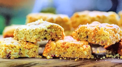 Buddy Oliver’s flapjack biscuits with golden syrup and porridge oats on Jamie: Keep Cookin ...