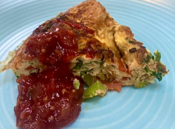 Simon Rimmer’s vegetable frittata with a spicy tomato chutney on Sunday Brunch