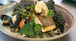 Jude’s rock pool hake with Japanese broth on James Martin’s Islands To Highlands