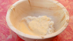 Claire and David’s Mauritian khir coconut rice pudding with custard dessert on Masterchef 2020