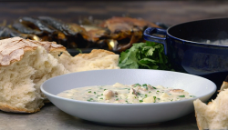 James Martin Manx kippers soup with homemade bread on James Martin’s Islands To Highlands