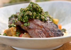 James Martin Scottish lamb ratatouille with heather honey and sauce Verde on James Martin’ ...