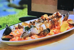 James Martin mussels with turbot and a tomato and ginger sauce on James Martin’s Islands T ...