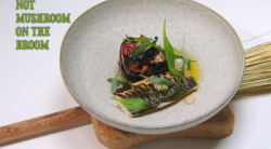 Not Mushroom On The Broom fish course  by Thomas Carr on the Great British Menu 2020