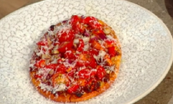 Matt Tebbutt’s tomato, chilli and pepper pizza with pitta bread on Saturday Kitchen