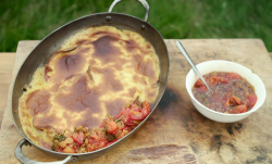 James Martin Welsh rarebit with bacon, cockles and tomato chutney on James Martin’s Island ...