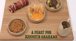 Roberta’s  rabbit feast for Kenneth Grahame with haggis and shepherd’s pie on the Gr ...