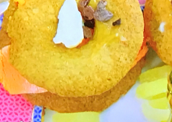 Rob’s (Judge Rinder) bagel biscuits on The Great Celebrity Bake Off for SU2C