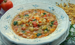 Ainsley Harriott’s minestrone soup on Ainsley’s Mediterranean Cookbook