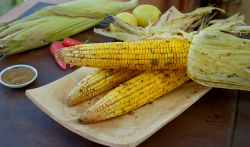 Ainsley Harriott’s charred sweetcorn jackets with Ras el hanout and lemon butter on Ainsley̵ ...