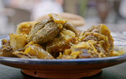 Rashida’s Moroccan lamb tangia with saffron and preserved lemons on Ainsley’s Mediterranea ...