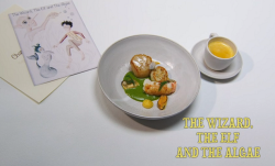 Roberta Hall’s The Wizard The Elf and The Algae fish course  on the Great British Menu