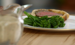 Mary Berry’s beef wellington with Dijon mustard and a tarragon and mushrooms sauce on Satu ...