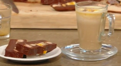 Anna Haugh’s chocolate biscuit cake with white chocolate mocha on Saturday Kitchen