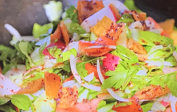 Ainsley Harriott’s Jordanian fattoush salad on Ainsley’s Mediterranean Cookbook