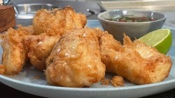 James Martin’s crispy battered fish with gin, tonic water and a chilli dip on This Morning