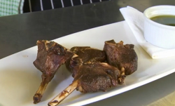 Nick Nairn and Dougie Vipond’s mutton chops with garlic butter on The Great Food Guys