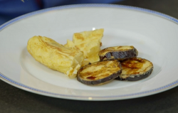 Eugen’s  Spanish tortilla with fried aubergines and honey on Ainsley’s Mediterranean ...