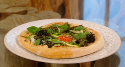 Matt Tebbutt’s Ottolenghi inspired pizza with ricotta and vegetable on Saturday Kitchen