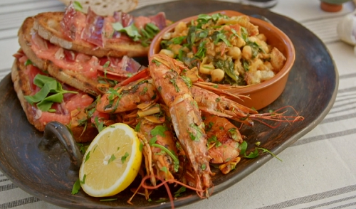 Ainsley Harriott’s three  classic Spanish tapas (chickpeas and spinach, ham and tomato wit ...