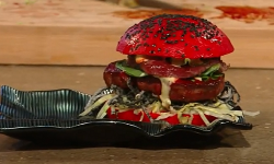 Michael O’Hare Wagyu beef burger with XO sauce and oysters on Saturday kitchen