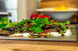 James Martin Aubergines with Black Garlic Dressing on James Martin’s Saturday Morning