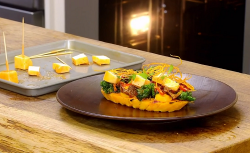 Daniel Clifford’s Sweet Potato, Chilli Marinated Tofu, Blood Orange and Kale on James Mart ...