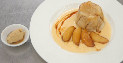 John Torode’s apple Charlotte with custard and spiced ginger butter on Celebrity Masterchef 2020