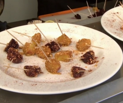 Nick Nairn and Dougie Vipond baked beetroot with cashew nuts and a sweet and sour sauce on The G ...