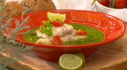 Charlene Ashong’s cod in green broth on John and Lisa’s Weekend Kitchen