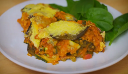 Dale Pinnock’s Vegetarian Lasagne with Aubergine, Courgette and Lentils on Eat, Shop, Save