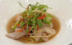 John Torode’s spiced duck noodle broth on Celebrity Masterchef 2020