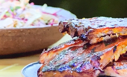 Tom Kerridge’s BBQ baby back ribs in beer with coleslaw on Tom Kerridge Barbecues