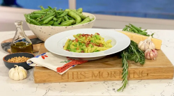 Angela Hartnett’s summer pasta with beans and bacon on This Morning