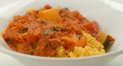 Amar mum’s vegetable curry with spiced rice on Celebrity Masterchef 2020